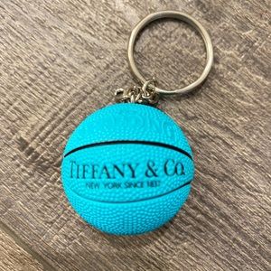 Tiffany blue basketball keychain